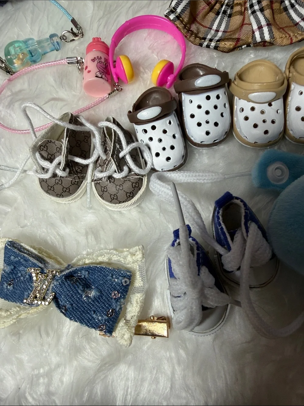 Labubu Assorted Accessories Lot in Pink, Purple, White, Blue, Tan
